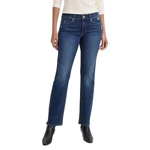 Levi’s Classic Women's Perfect Waist Straight-Leg Jeans in Dark Blue size 14